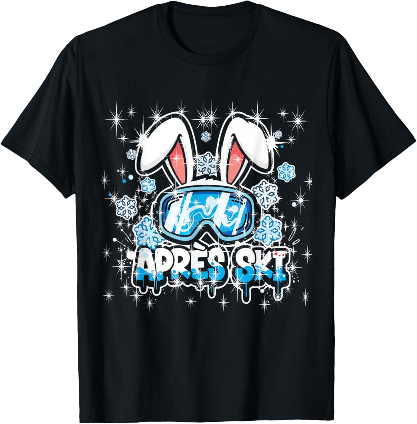 Cool Apres-Ski Crew Spruch Bunny Ski-Hase Sekt Prosecco Beer T-Shirt - T-Shirt | Black