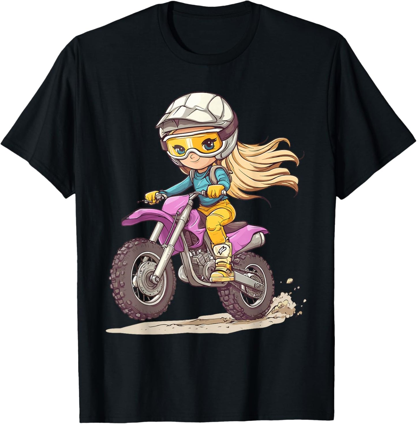 Girls Dirt Bike T-Shirt - T-Shirt | Black