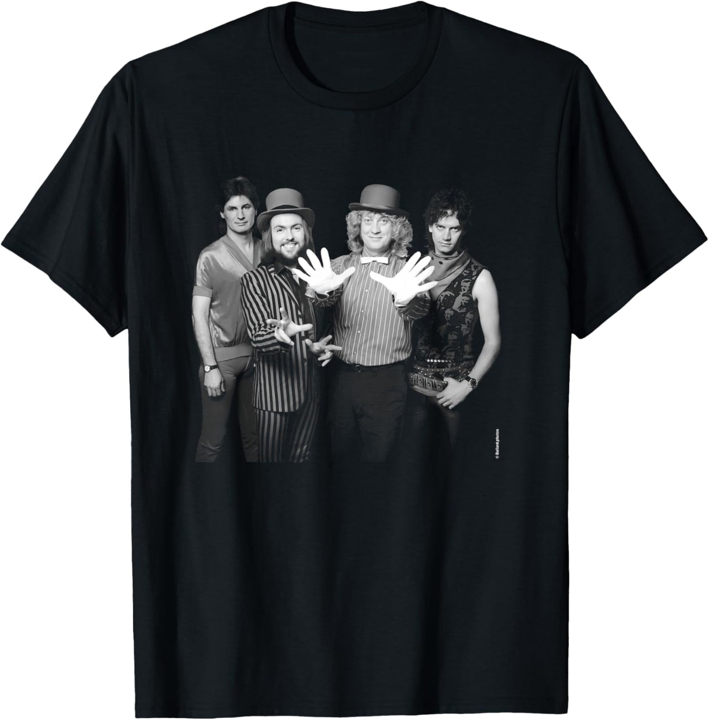 Noddy Holder With Slade Band Portrait By Allan Ballard T-Shirt - T-Shirt | Black