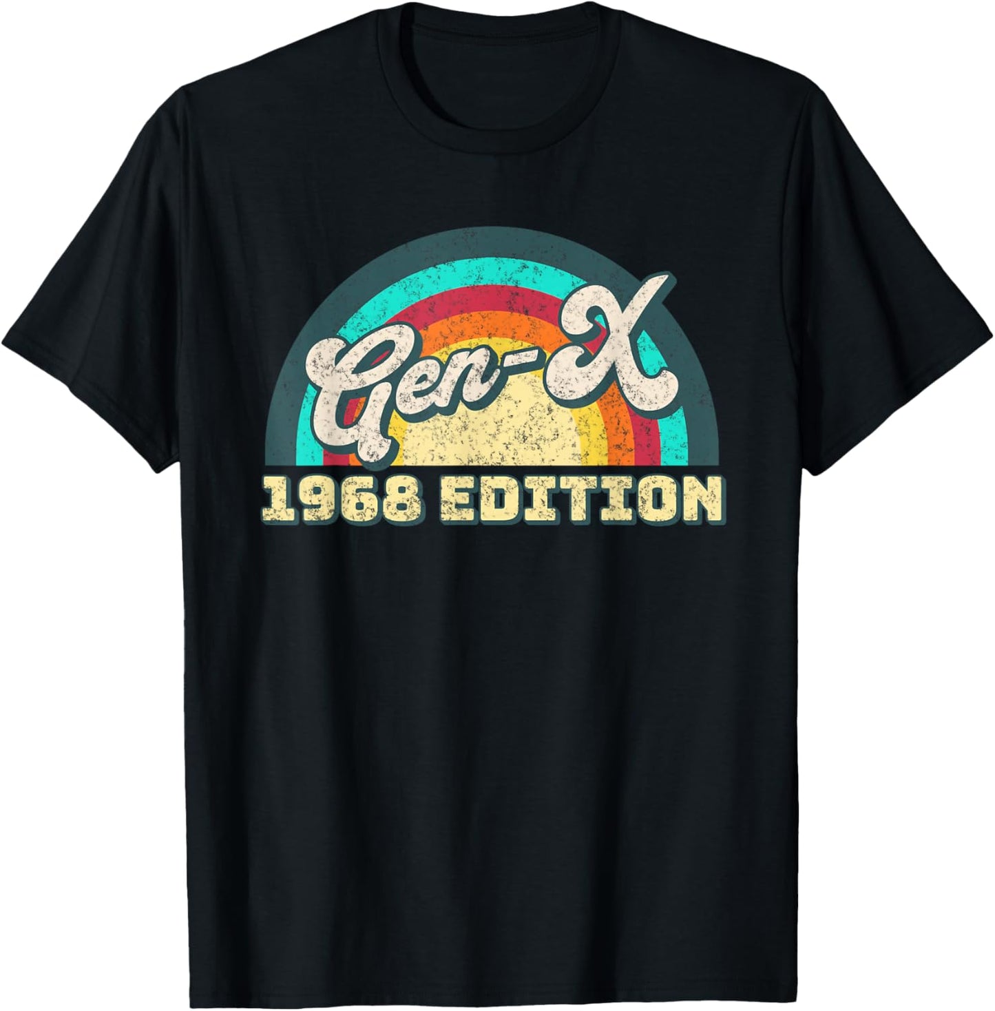 Gen X 1968 Edition Retro Generation Xers Men Women T-Shirt - T-Shirt | Black