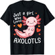 Just a Girl Who Loves Axolotls T-Shirt - T-Shirt | Black