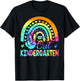 Cute Tie Dye Rainbow Peace Out Kindergarten Last Day T-Shirt - T-Shirt | Black