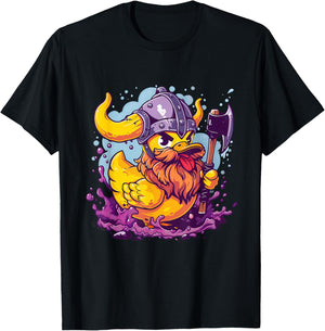 Rubber Duck Rubber Duckie Viking Duck Viking Helmet Vikings T-Shirt - T-Shirt | Black