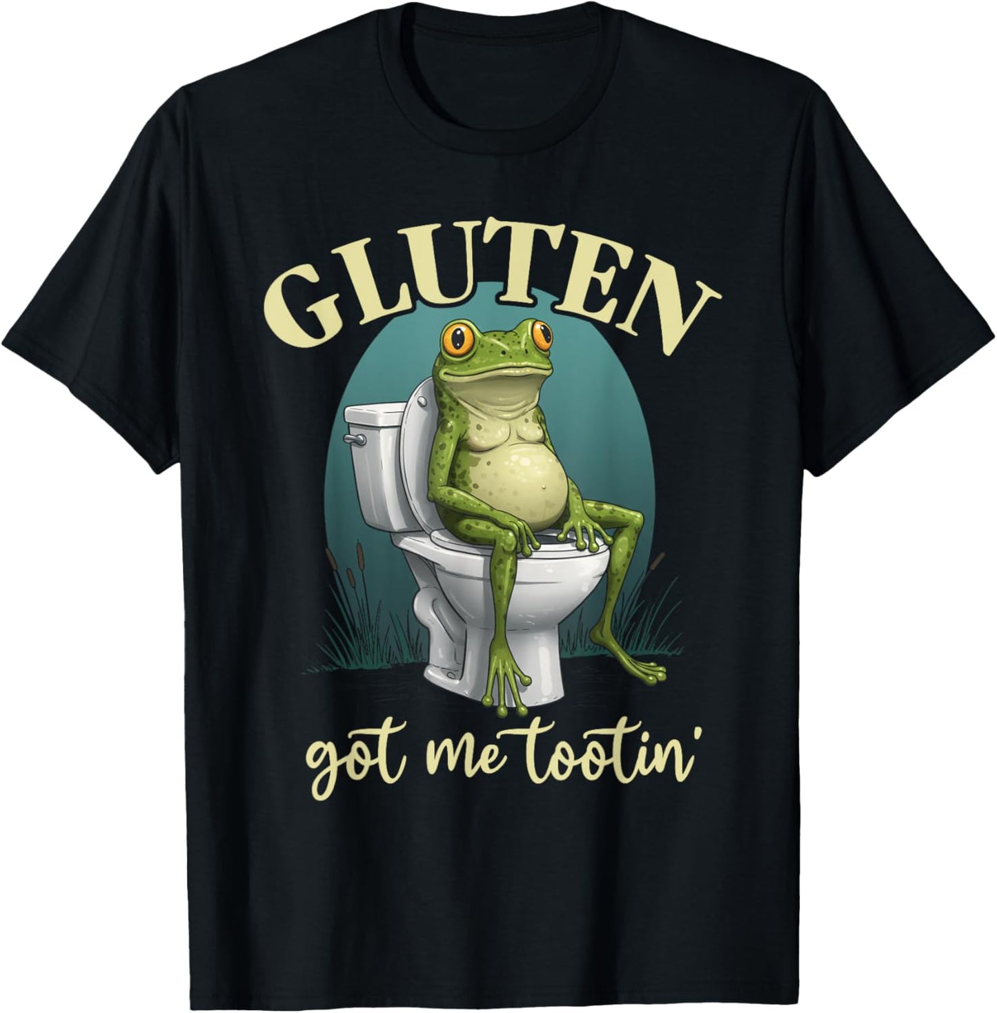 Gluten Got Me Tootin Funny Sarcastic Gluten Tolerance Meme T-Shirt - T-Shirt | Black