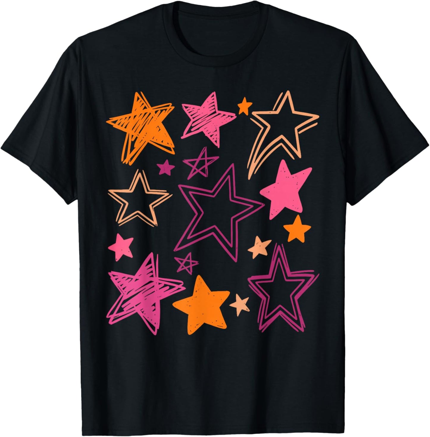 Subtle Lesbian Pride Stars LGBTQ Pride Month T-Shirt - T-Shirt | Black