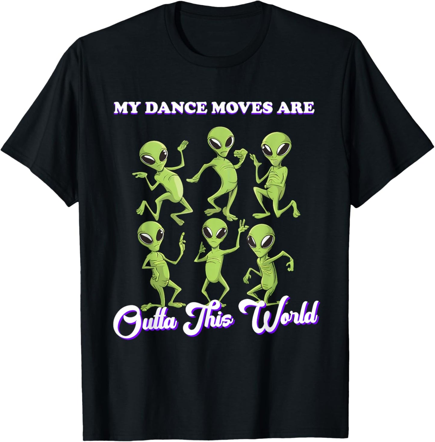 Aliens Dancing Dance Alien Flossing Funny Dance Moves Kids T-Shirt - T-Shirt | Black