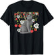 Russian Blue Cat Owner Russian Blue Cat Lover Flowers T-Shirt - T-Shirt | Black