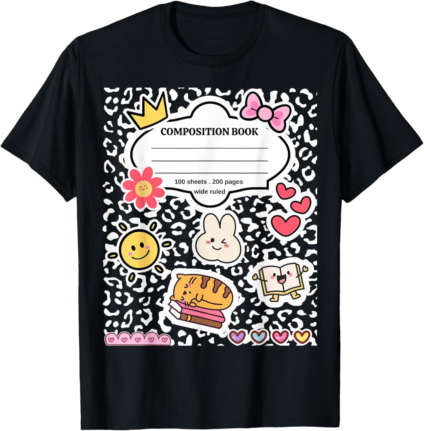 Composition Notebook Costume Matching Group Halloween School T-Shirt - T-Shirt | Black