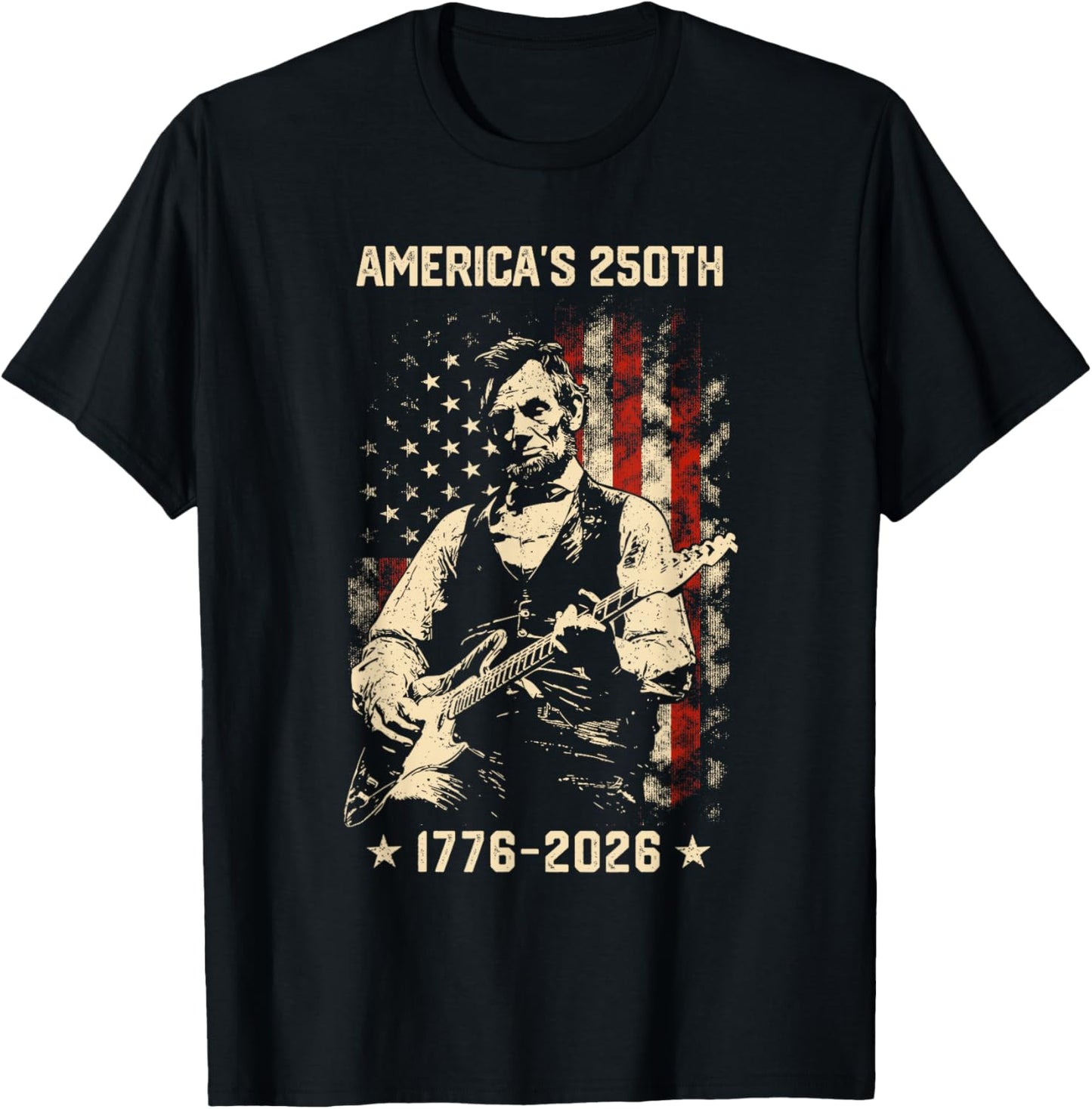 Vintage 250 Years of American 250th Anniversary 1776 2026 T-Shirt - T-Shirt | Black
