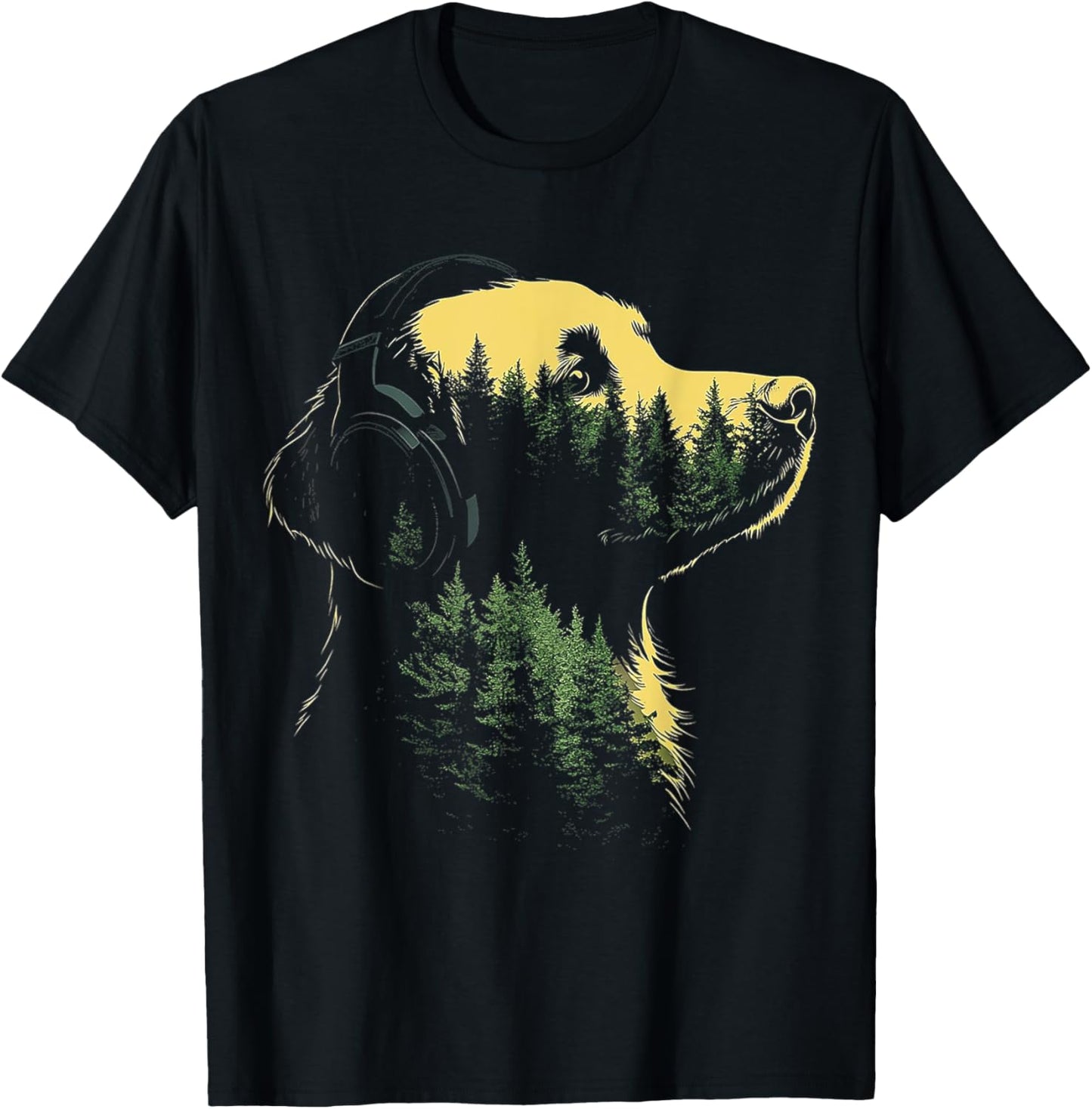Flat Coated Retriever Dog Art Flat Coated Retriever Men Women Kids T-Shirt - T-Shirt | Black