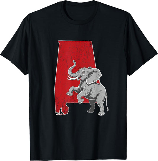 Alabama Football Lover - Elephant Game Day T-Shirt - T-Shirt | Black
