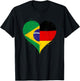 Brasilien Deutschland Flagge Brasilianische Deutsche Fans T-Shirt - T-Shirt | Black
