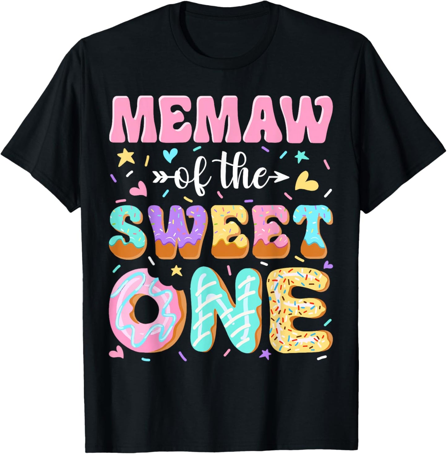 Memaw of The Sweet One First Birthday Matching Family T-Shirt - T-Shirt | Black
