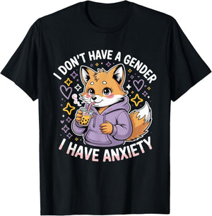 I Don't Have a Gender I Have Anxiety Non Binary T-Shirt - T-Shirt | Black