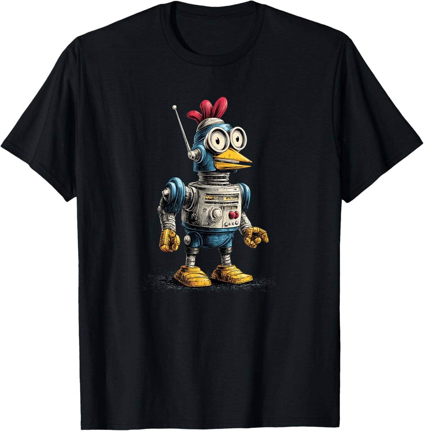 Nice Robot Farm Chicken Costume for Animals and Robots Fans T-Shirt - T-Shirt | Black