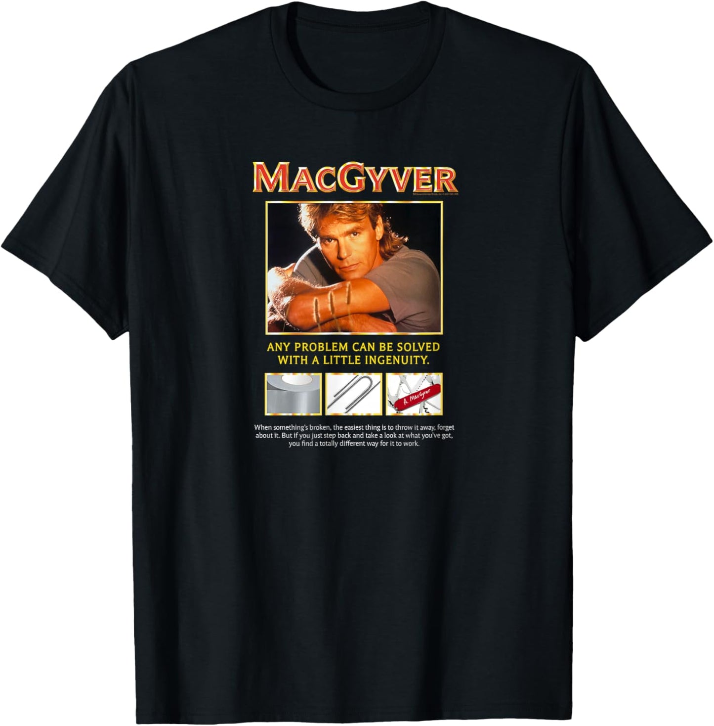MacGyver Ingenuity Original Series , black, S T-Shirt - T-Shirt | Black