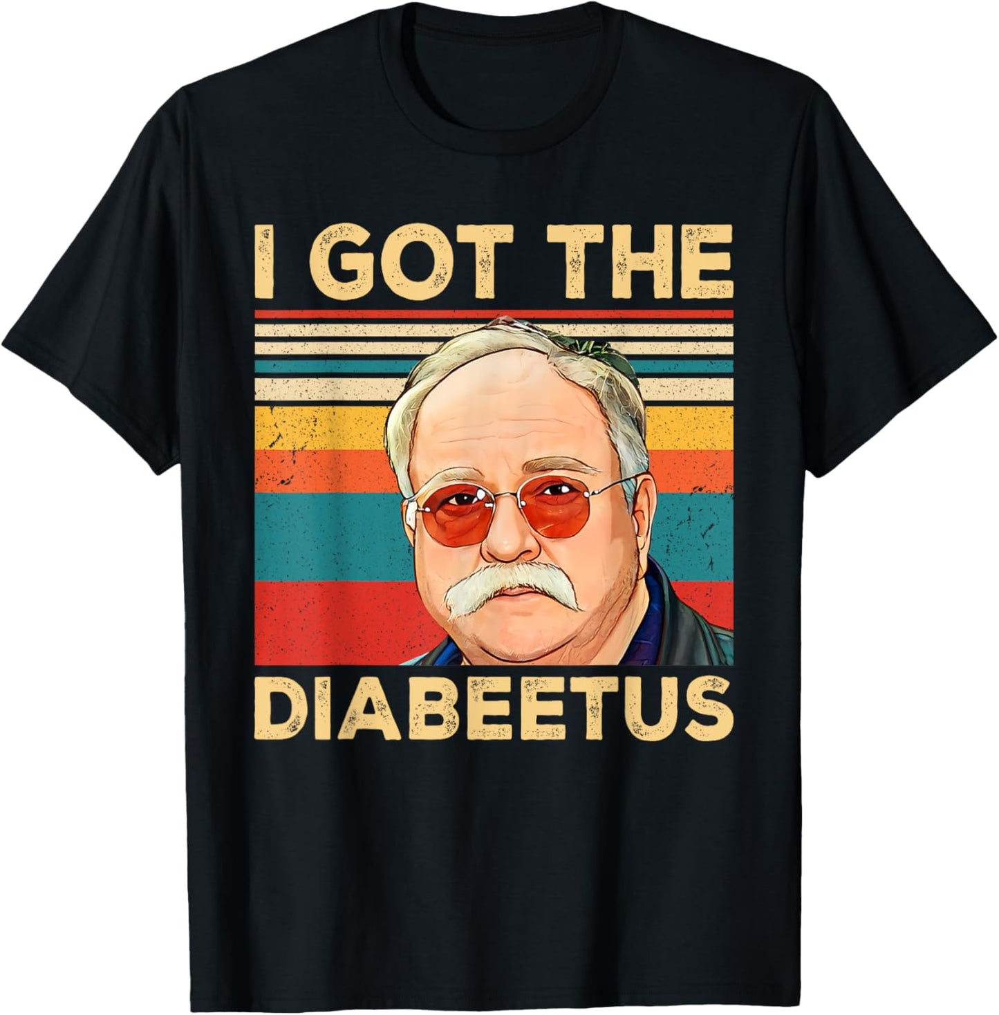 Funny Diabetes Awareness Outfits Family Matching -Adults Retro I Got The Diabeetus Funny Pancreas Diabetes Awareness Black Small Short Sleeve T-Shirt - T-Shirt | Black