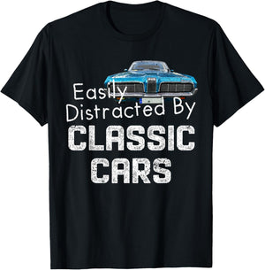 1968 68 Mercury Cougar easily distracted by classic car T-Shirt - T-Shirt | Black