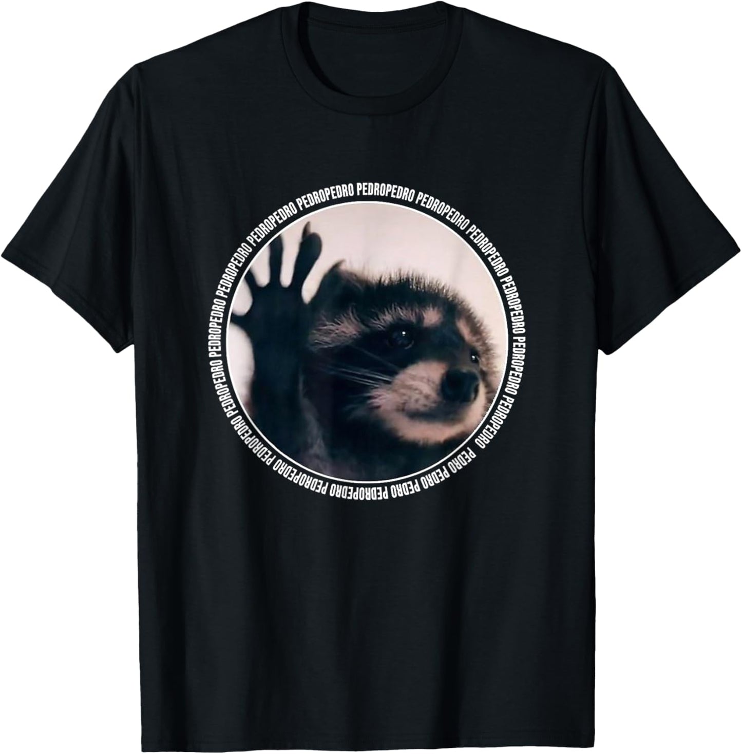 Pedro Funny Raccoon Dancing Meme T-Shirt - T-Shirt | Black