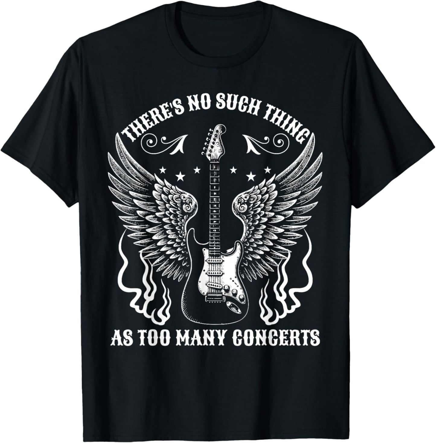 There's No Such Thing As Too Many Concerts Funny Music Lover T-Shirt - T-Shirt | Black