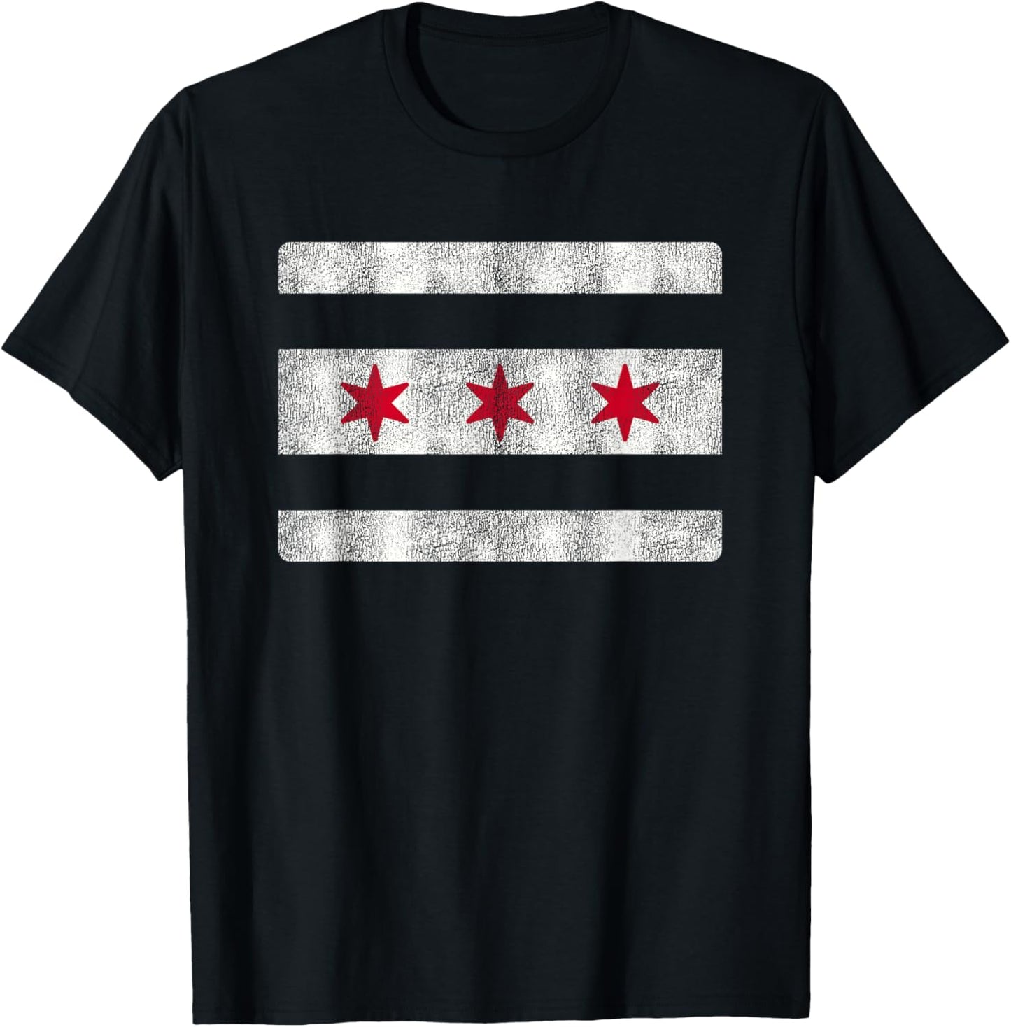 Vintage Chicago Flag Souvenir T-Shirt - T-Shirt | Black