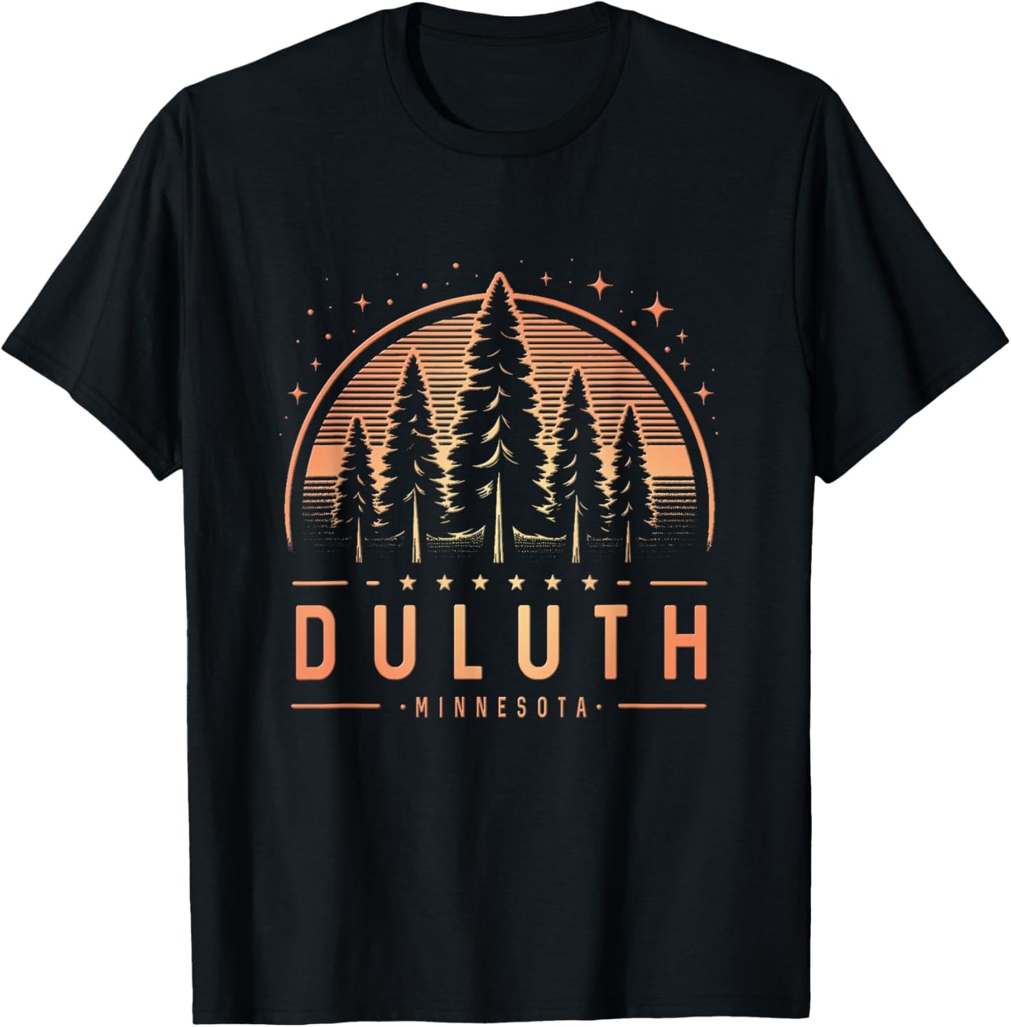 Duluth Minnesota - Duluth MN Trees T-Shirt - T-Shirt | Black