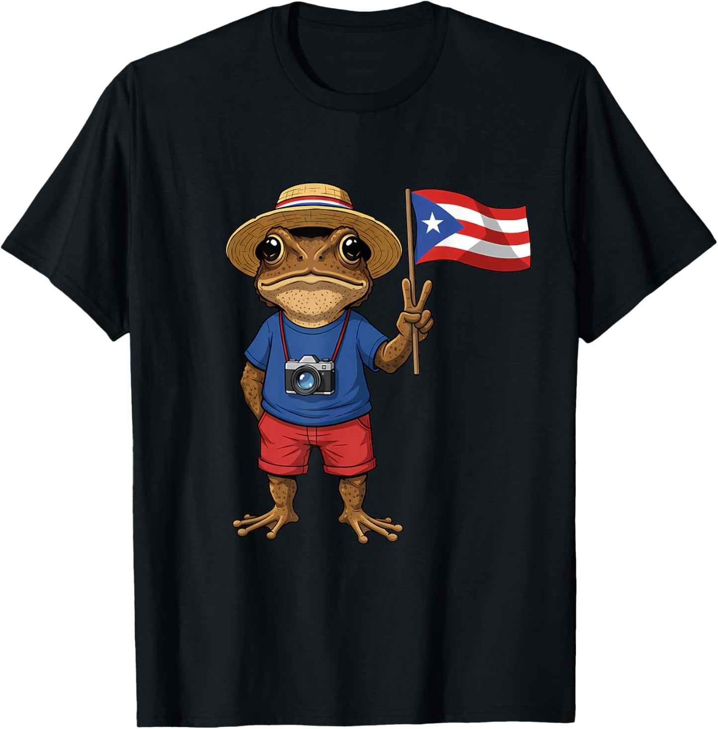 Coqui Frog Puerto Rico Flag Puerto Rico Taino Boricua T-Shirt - T-Shirt | Black