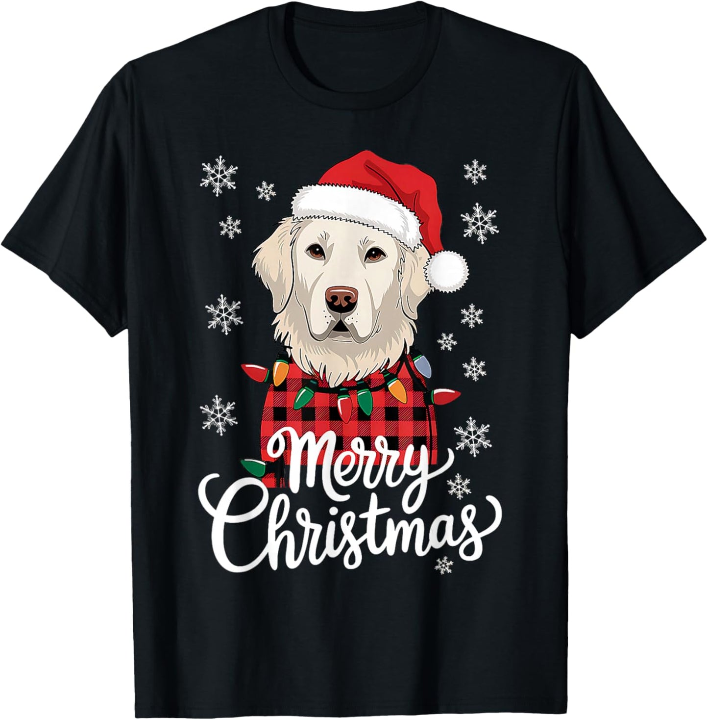 Christmas White English Cream Golden Retriever Mom Dog Puppy Men Women T-Shirt - T-Shirt | Black