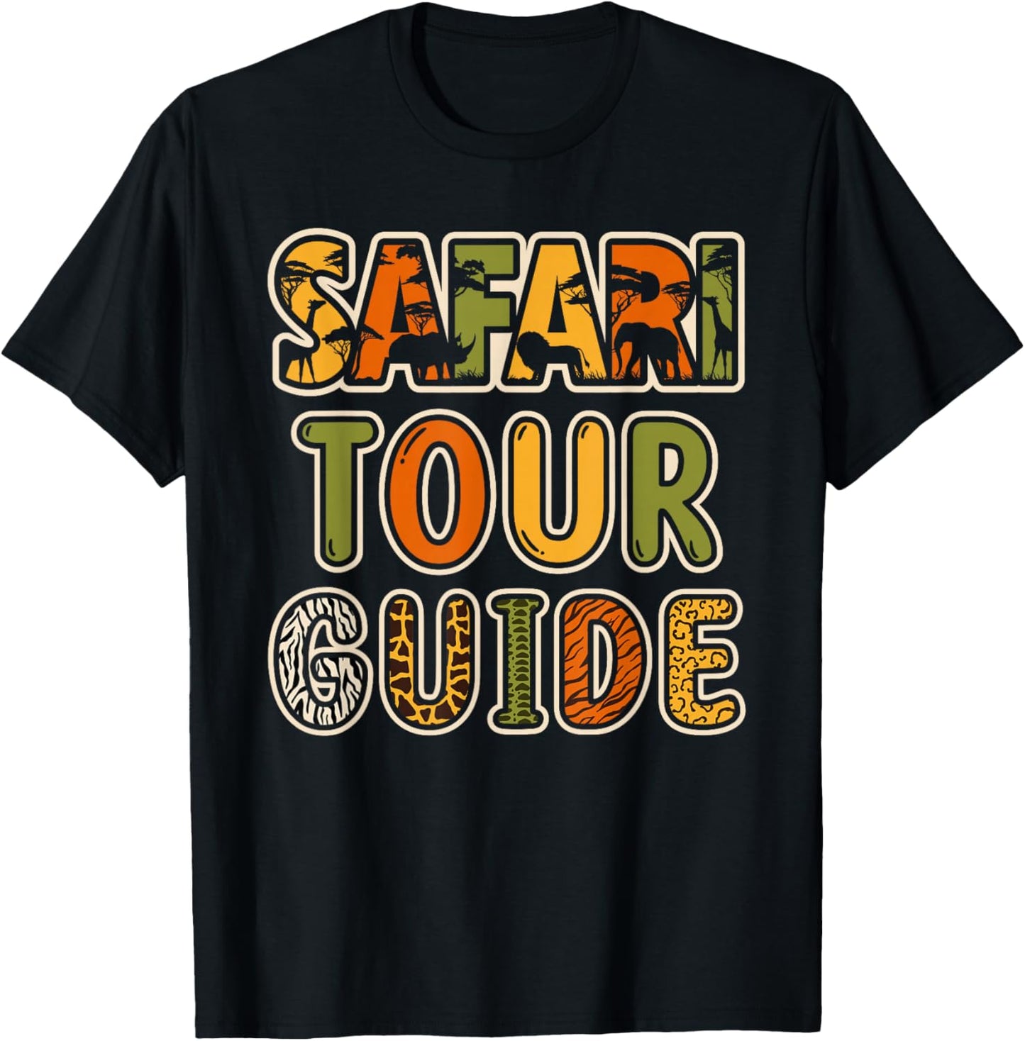Safari Tour Guide Safari Outfit Safari Costume Cute Safari T-Shirt - T-Shirt | Black