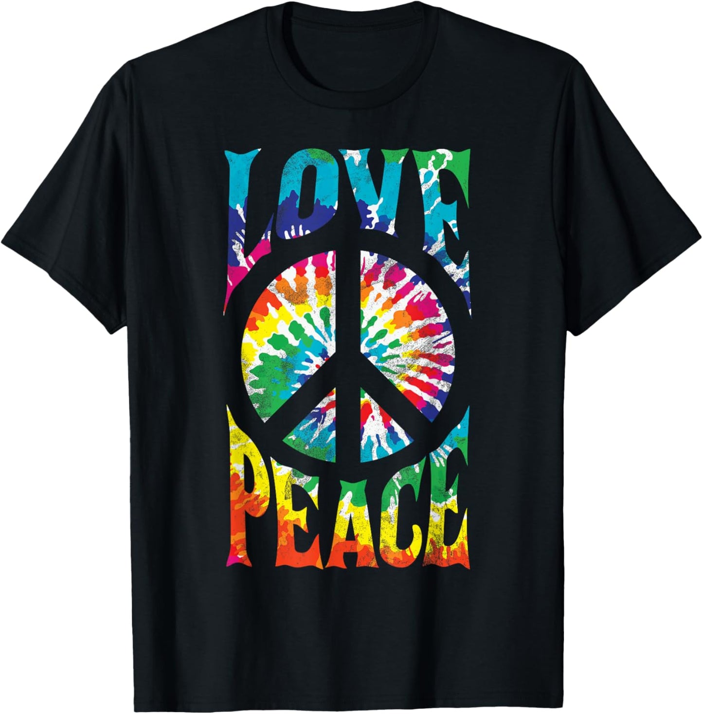 Groovy Tie Dye 70s 80s Retro Hippie Party Design Vintage T-Shirt - T-Shirt | Black
