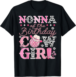 Nonna of The Birthday Cowgirl Rodeo Western Bday Party T-Shirt - T-Shirt | Black
