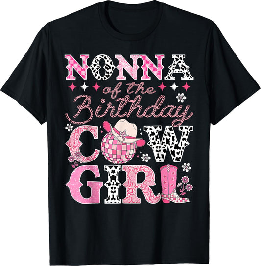 Nonna of The Birthday Cowgirl Rodeo Western Bday Party T-Shirt - T-Shirt | Black