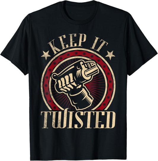 Keep It Twisted - Vintage Motorcycle T-Shirt - T-Shirt | Black