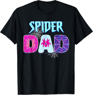 Parents Mom Spider Dad Mothers Day Matching Family Birthday T-Shirt - T-Shirt | Black