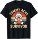 Tummy Ache Survivor Funny Cat Holding Belly Retro T-Shirt - T-Shirt | Black