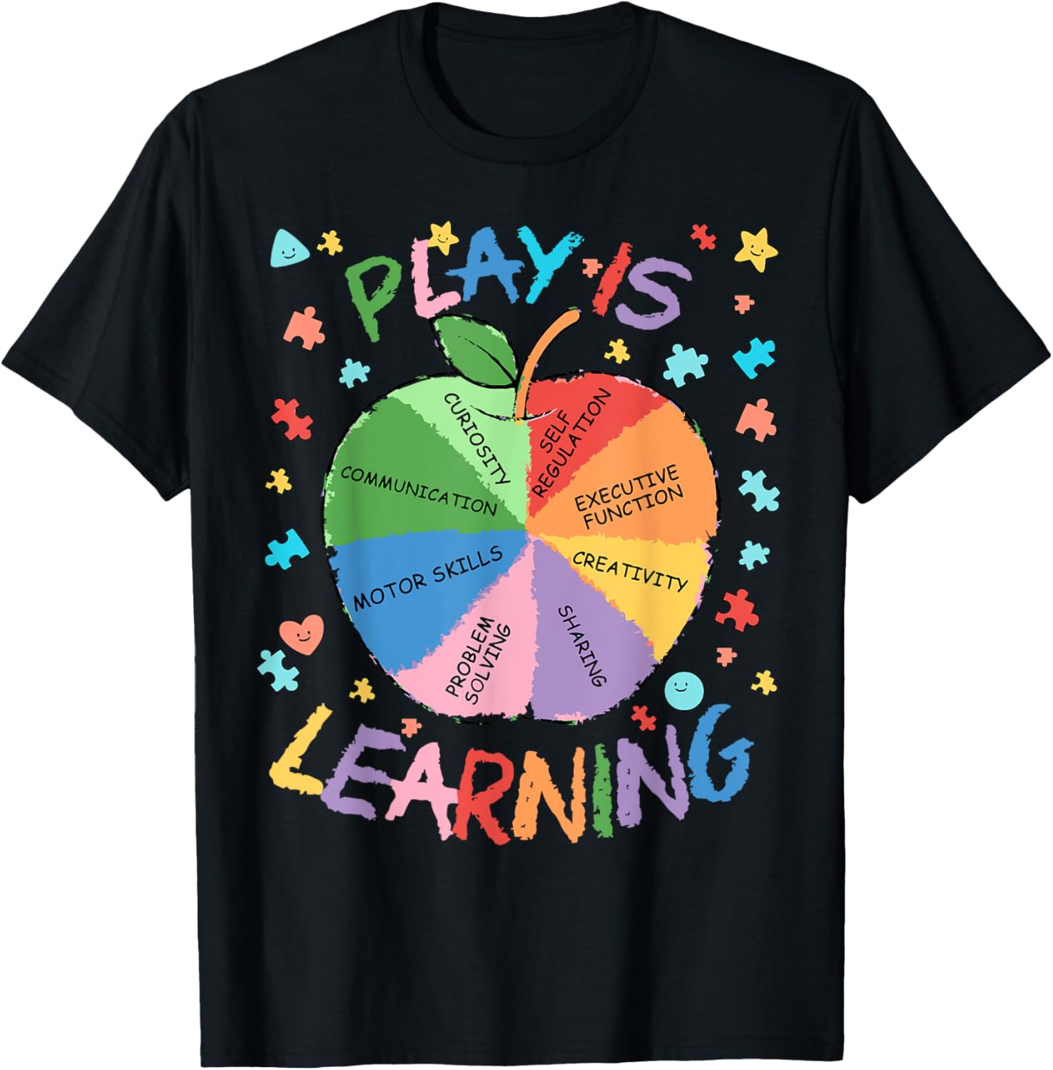 Play Is Learning Special Education Teacher Autism SPED Team T-Shirt - T-Shirt | Black