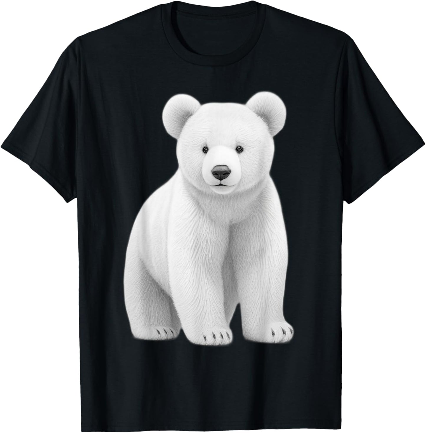 Adorable White Teddy Bear for Teddy Bear Lovers, for Mom T-Shirt - T-Shirt | Black