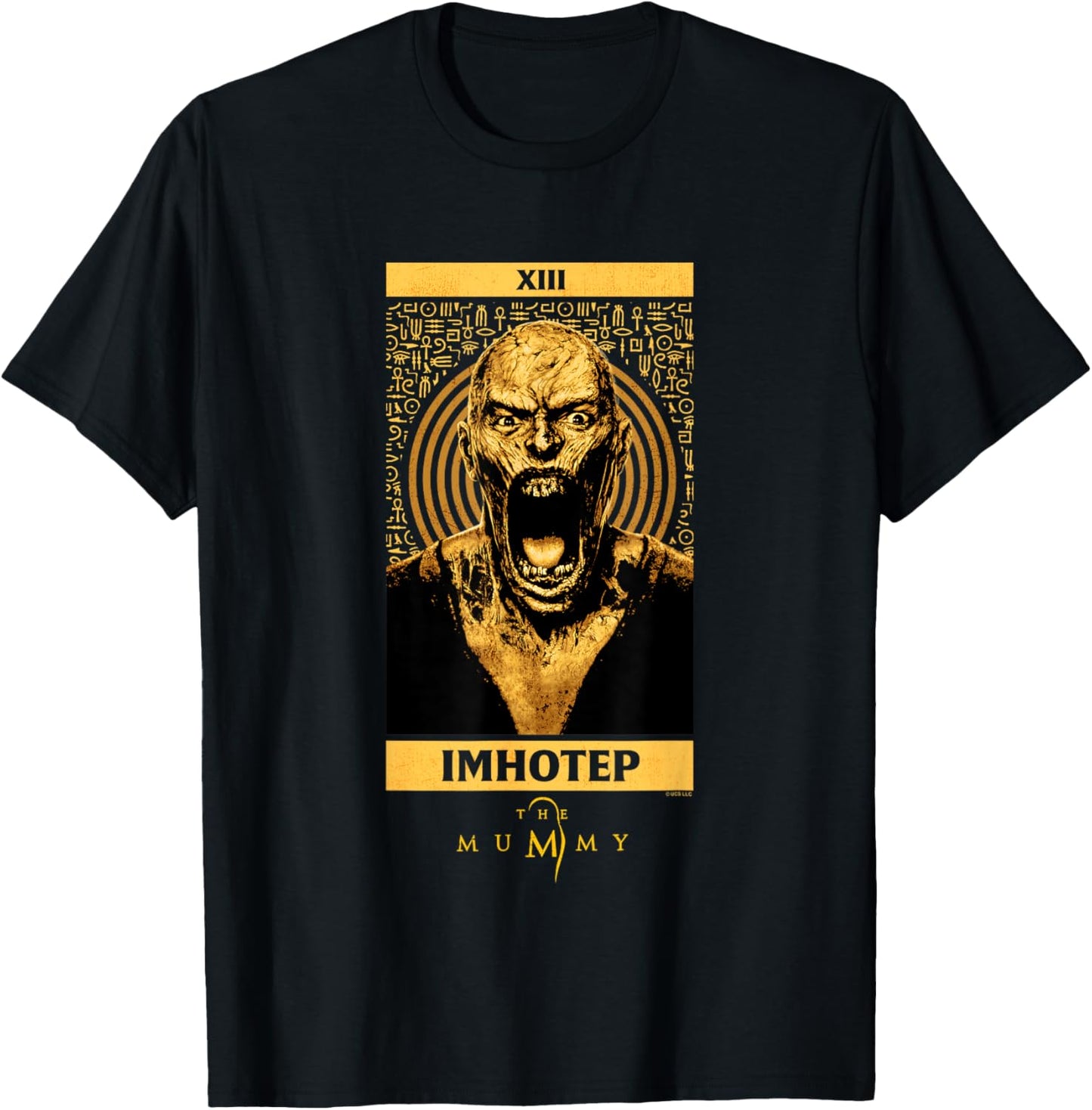 The Mummy Imhotep Tarot Card Vintage T-Shirt - T-Shirt | Black