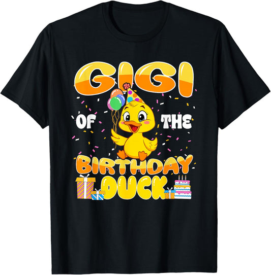 Gigi of The Birthday Duck Boy Rubber Duck Bday Family T-Shirt - T-Shirt | Black