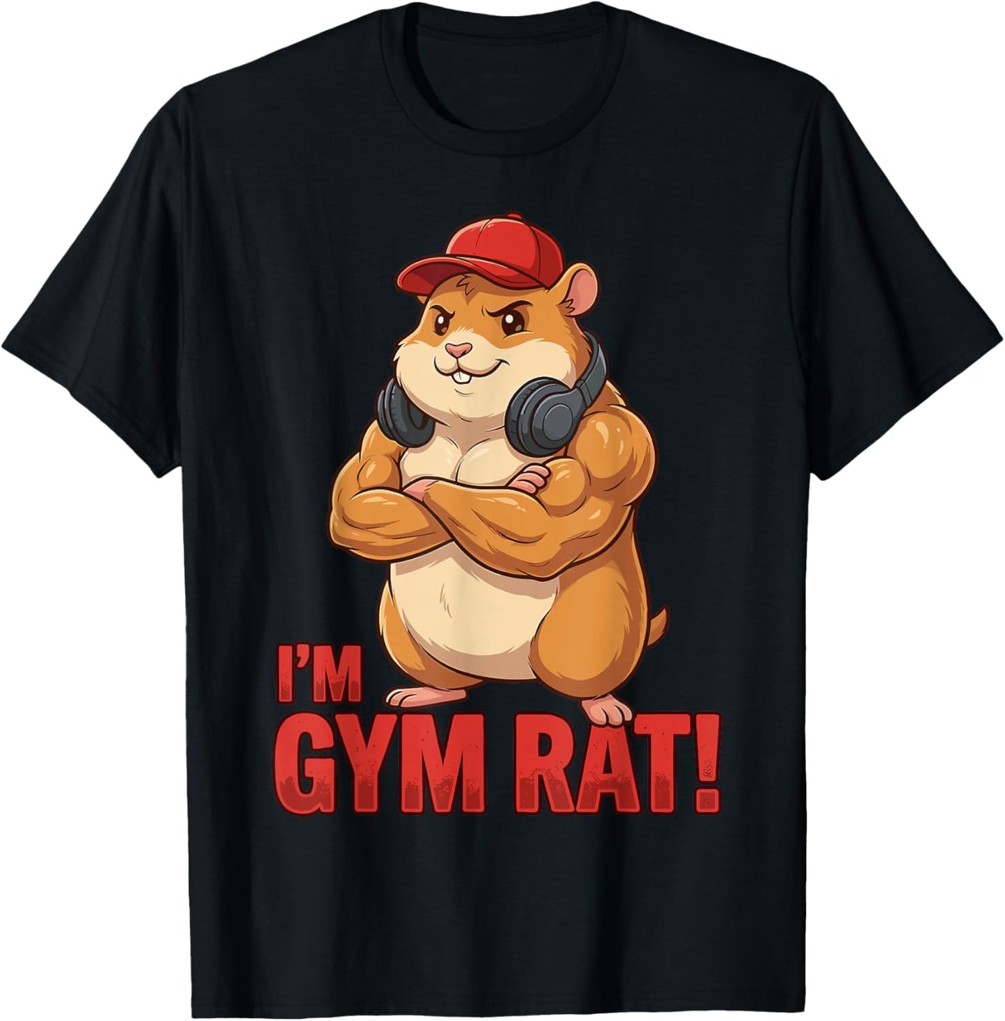 Funny I'm Gym Rat Weightlifting Fitness Workout Training T-Shirt - T-Shirt | Black