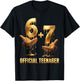 67 Meme Hands Six Seven 6 7 Gold Drip 13 Official Teenager T-Shirt - T-Shirt | Black