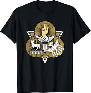 Holy Trinity Father Son and Holy Spirit Catholic T-Shirt - T-Shirt | Black