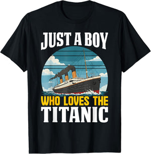Boys who just love the RMS Titanic T-Shirt - T-Shirt | Black