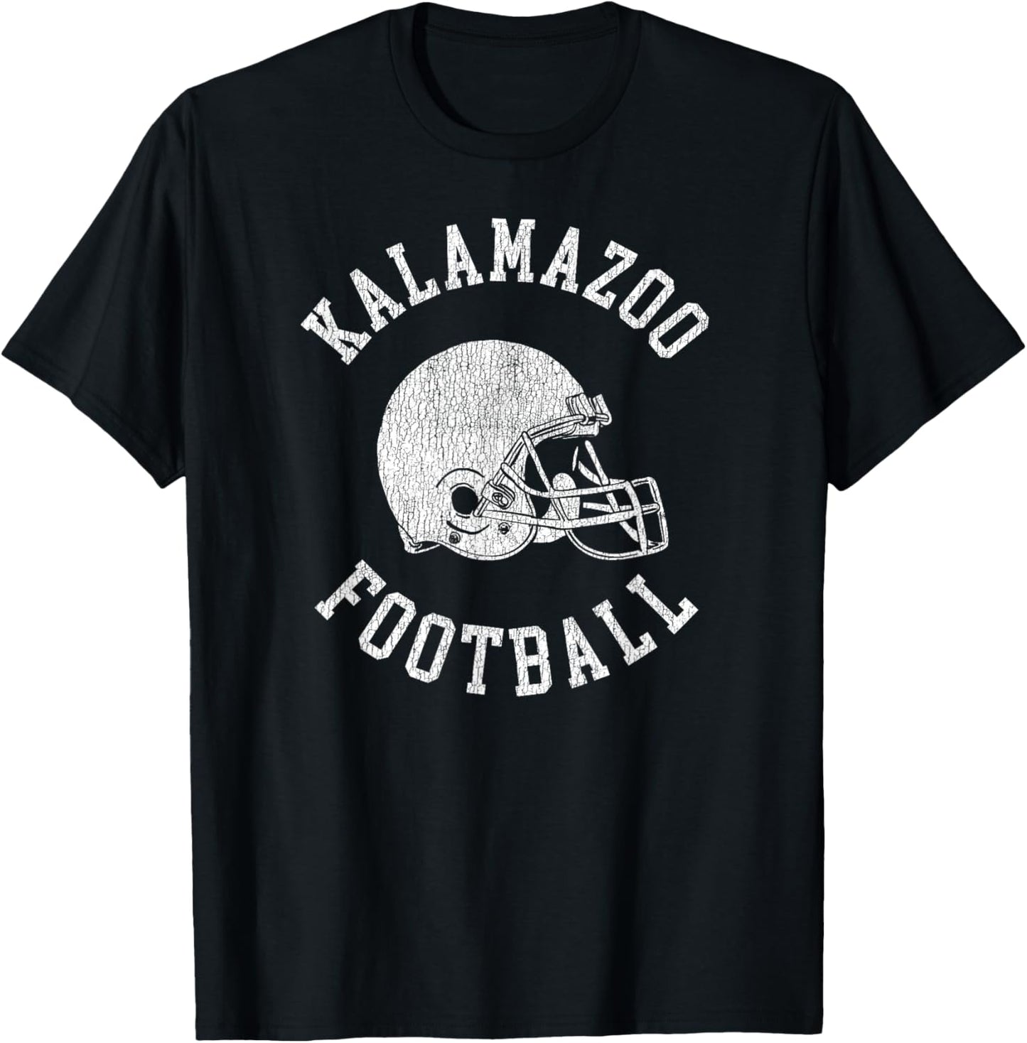 Kalamazoo Football Throwback Football Helmet Retro T-Shirt - T-Shirt | Black