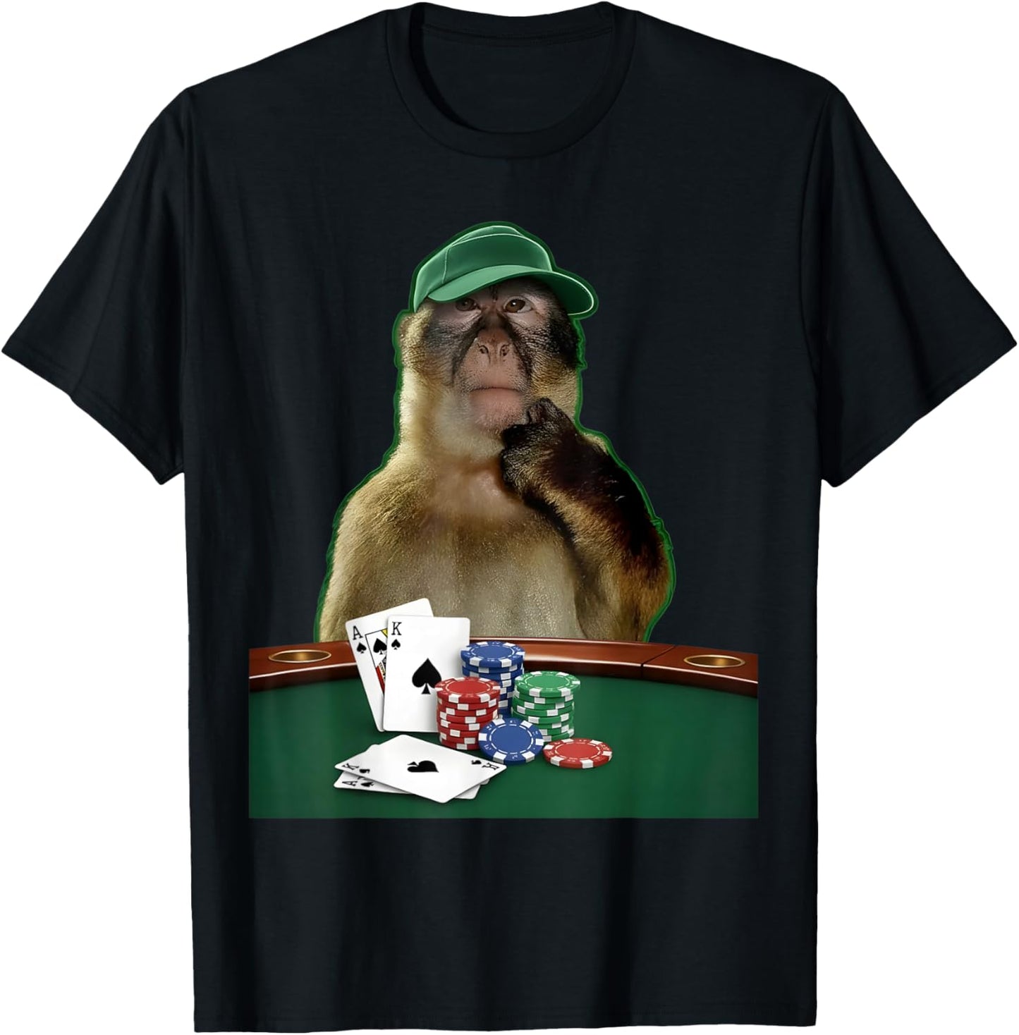 Funny Poker Player Casino Gambling Chip T-Shirt - T-Shirt | Black