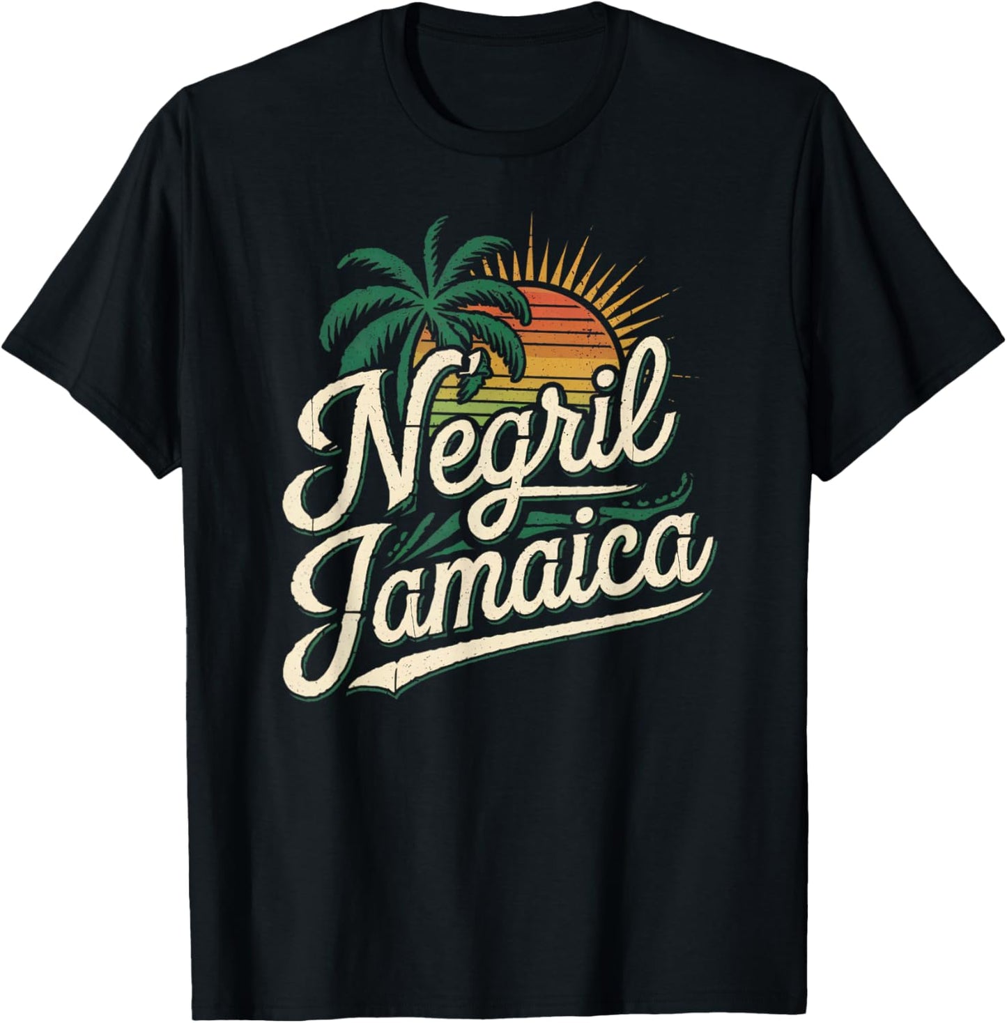 Negril Jamaica Caribbean Travel Vacation Souvenirs T-Shirt - T-Shirt | Black
