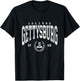 Vintage Gettysburg Athletics Arch Design Men Women T-Shirt - T-Shirt | Black