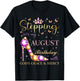Stepping Into My August Birthday With God's Grace And Mercy T-Shirt - T-Shirt | Black