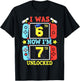 I was 6 Now I'm 7 Gamer Birthday Boy Gifts for Boys Kids T-Shirt - T-Shirt | Black