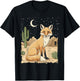 Coyote Desert Nature Scenic Wild Animal South West Cactus T-Shirt - T-Shirt | Black